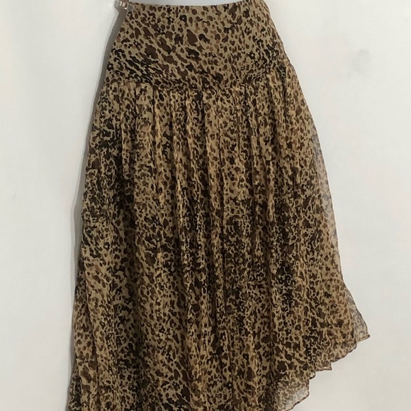 ALLISON TAYLOR silk animal print midi skirt - Picture 7 of 11